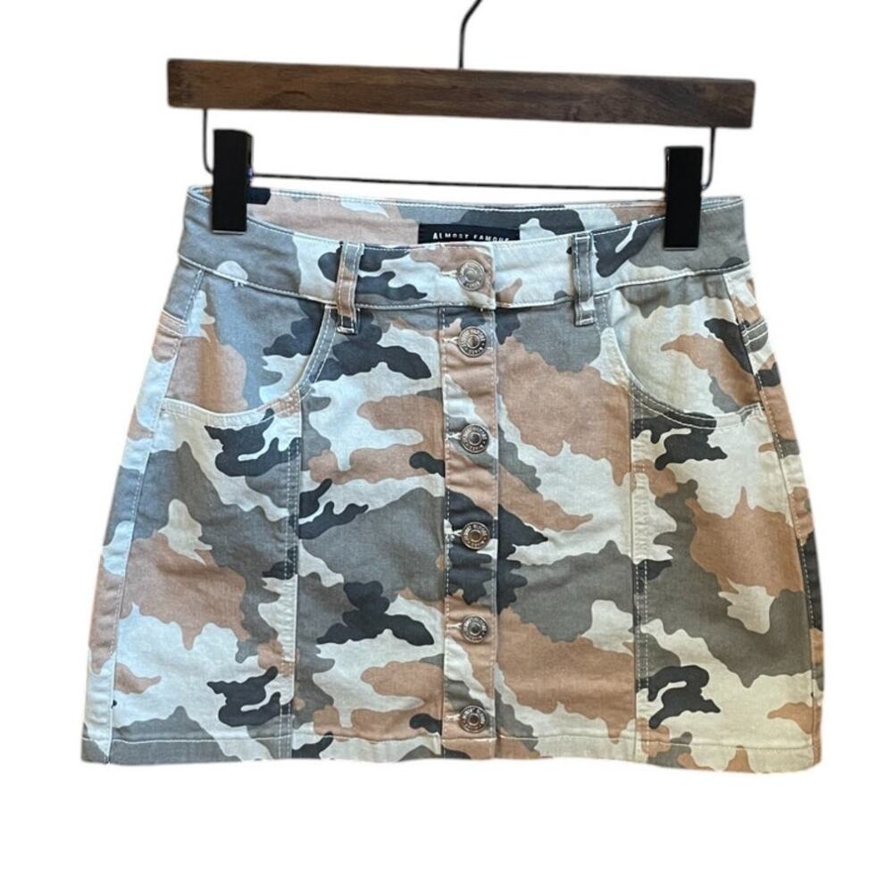Almost Famous Camo Mini Skirt